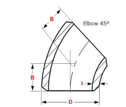 45 Degree Elbow Dimensions