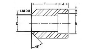 Socket Weld Boss Dimensions