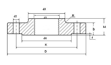 EN 1092 1 Threaded pn6 Flange Dimensions