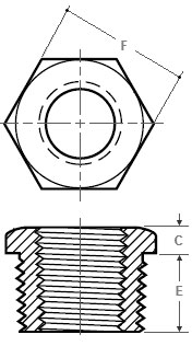 ASME B16.11 Hex Head Bushings Dimensions in Peru